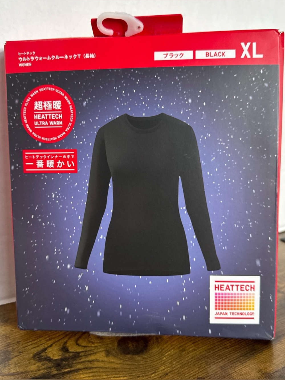UNIQLO Women’s Ultra Warm Heattech Crew Neck Long Sleeve Black Size XL New Japan